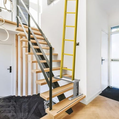 Ladder Extender, Stabilizer & Leveler Pro - Adjustable 9.7-17.6 Inch for Stairs, 500 lbs Capacity, Anti-Slip Design (Silver)