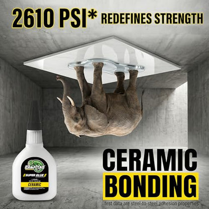 Ceramic Super CA Glue 1oz +1g Kit, Food-Safe Clear Repair Glue for Pottery Porcelain Mugs Clay Dishes, Heat-Resistant Waterproof Instant Cyanoacrylate Adhesive for General Home Repair, Dishwasher - size: 1 Oz., style: Ceramic Glue