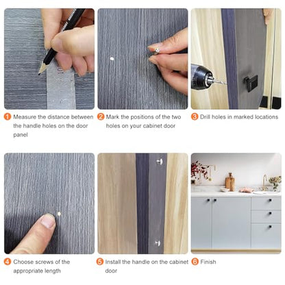 8 Pack Black Matte Cabinet Knobs, Square Drawer Knobs(30mm/1.2 Inch), Durable Dresser Knob with 16 PCS Screws, Pull Handle Hardware Kitchen Door Knobs for Cabinets - color: 8 PCS
