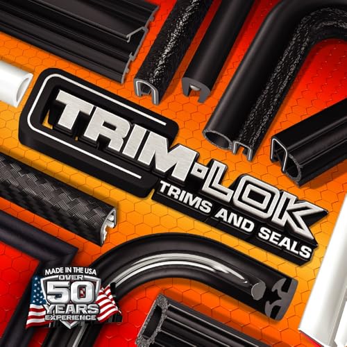 TRIM-LOK Ribbed Rectangle Rubber Seal with 3M Bonded Tape, 0.187-Inch Height, 0.375-Inch Width, 500-Foot Length, EPDM Foam Weather Stripping for Door Frame, Window Insulation, Vehicles, and Boats