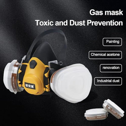 Breathing Safety Mask Washable sanding respirator kit | Dust Proof Respirator for Painting, Carpentry, Grinding - color: Mask Set 1 Set