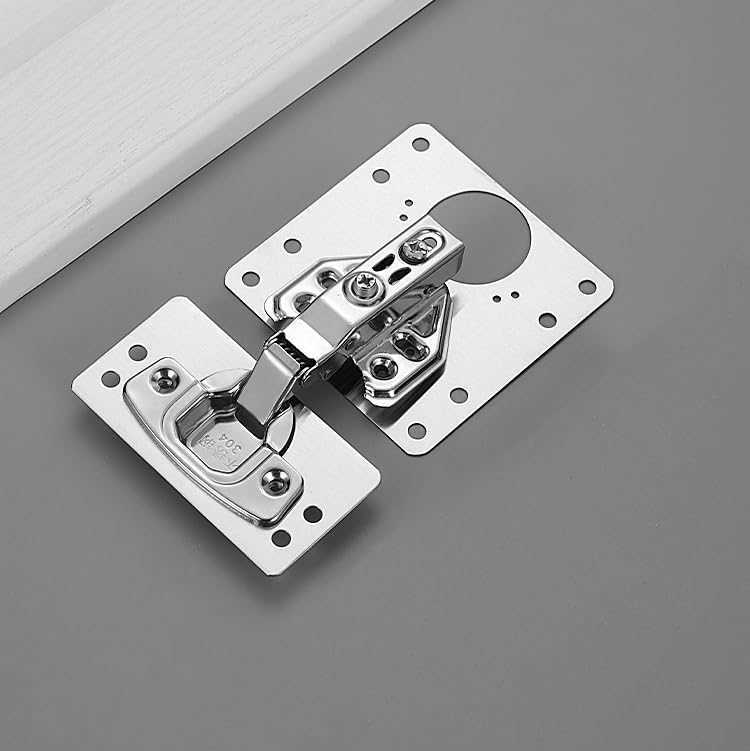 9x9cm Hinge Repair Plate, 8X Cabinet Hinges Replacement Mending Plates with 48pcs Screws, Flat Stainless Steel Kitchen Furniture Cupboard Wardrobe Door Fixing Mount Drawer Bracket with Holes - color: 8pcs 9x9cm