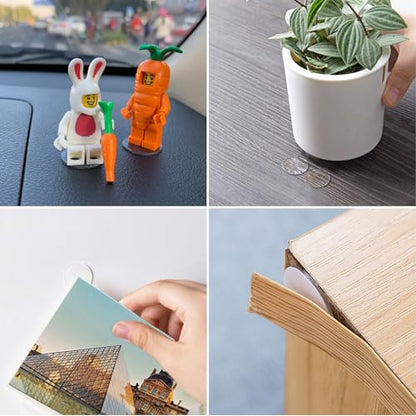 JANYUN 280 Pcs Double Sided Sticky Dot Stickers Removable Round Putty Clear Sticky Tack No Trace Sticky Putty Waterproof Small Stickers for Festival Decoration (20mm, 280) - size: 0.78" Round