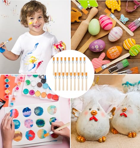 18 Pcs Small Wall Paint Brush, Small Paint Brushes for Touch Up with Wooden Handle & Soft Bristle for Painting Walls, Touch Up, Cabinets, Fences, Edge Painting