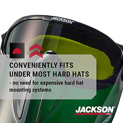 Jackson Safety GPL Series Safety Goggles with Detachable Flip-Up Face Shield - Anti-Fog Goggles for Men and Women, Fits Over Glasses - ANSI Z87.1 - Shade 5 IR Lens - style: Shade 5 Infrared Lens