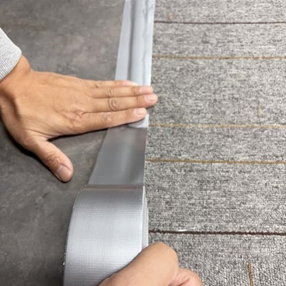 Silver Duct Tape, Heavy Duty Waterproof, 2 Inches x 32 Yards, Durable, Easy-Tear, No Residue for Home Repairs, Industrial, Fixed Carpet Edge, DIY Projects - color: Silver