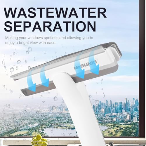 Squeegee Window Cleaner 2 in 1 Window Cleaning Tool Kit with Sewage Recycling Function, Window Washing Equipment for Indoor/Outdoor Window and Car Glass