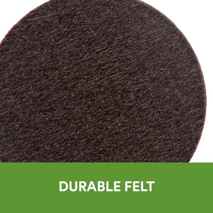 Scotch Felt Furniture Pads 4 PCS Furniture Pads for Hardwood Floors, Round, Brown 3" Diameter - color: Brown