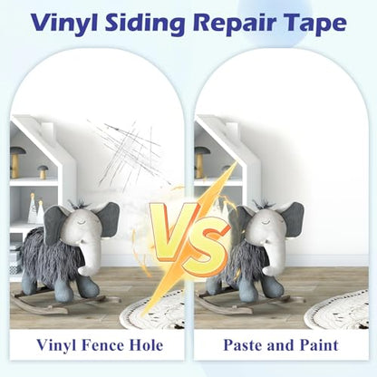 20PCS Vinyl Siding Repair Kit, Self-Adhesive Vinyl Siding and Fence Repair Tape Patch Kit for Blemishes Tools/Cracks/Holes (20, 6.3 x 4.72 in)