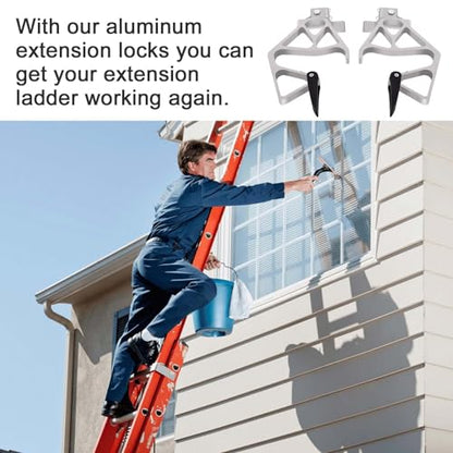 28-11 Aluminum Extension Ladder Locks for Extension Ladder Locks Compatible with Werner Aluminum 24 ft, 28 ft, 32 ft Rung Ladder Lock Kit, Extension Ladder Accessories - style: 28-11 Lock Kit