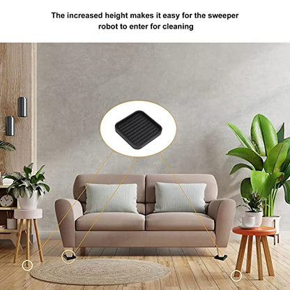 Non Slip Furniture Rubber Pads, 8 Pieces Anti Vibration Pads Rubber Mat Bed Risers Washing Machine Support Feet Stabilizer Mat Furniture Protector