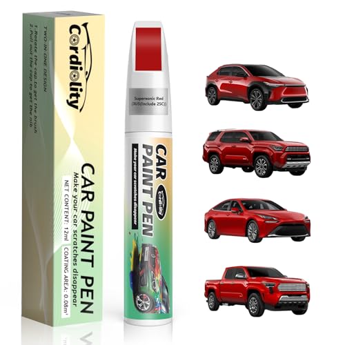 Supersonic Red(3U5(Include 2SC)) Touch Up Paint Pen for Toyota,Car Paint Scratch Repair Pen Quick and Easy Fix Auto Paint Scratch - color: Supersonic Red(3U5(Include 2SC))for 4Runner/Avalon/bZ4X/Camary Hybrid/Camry/C-HR/Corolla/Crown/Mirai/Prius/Prius Pri