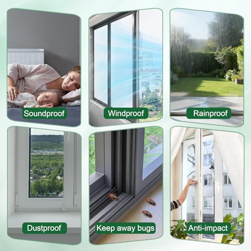 39FT Weather Stripping Door and Window Seal, Self-Adhesive Soundproofing Seal Strip, 0.35" Wide x 0.2" Thick, Draft Stopper for Doors & Windows (Grey, 39.4FT, 0.35'' Wide X 0.2'' Thick) - size: 39.4FT, 0.35'' Wide X 0.2'' Thick