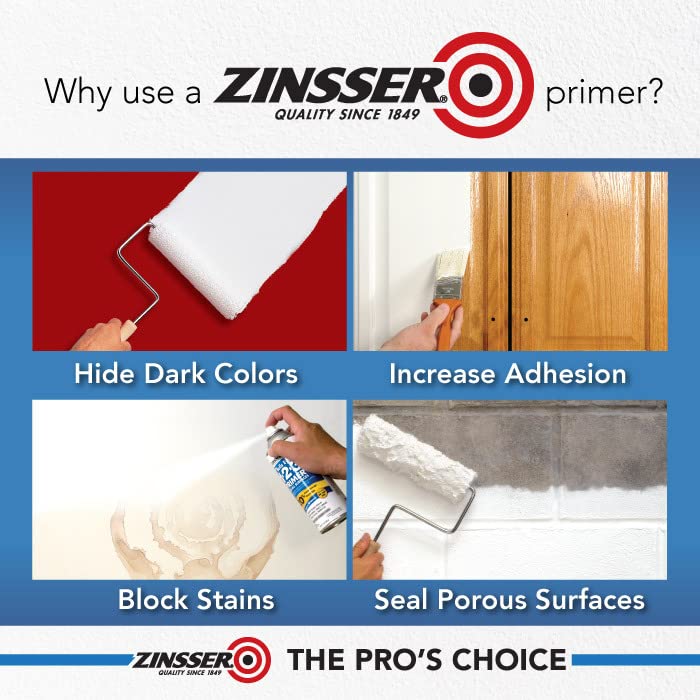 Rust-Oleum Zinsser 276087-4PK Mold Killing Primer, Quart, White, 4 Pack - size: 1 Count (Pack of 4)