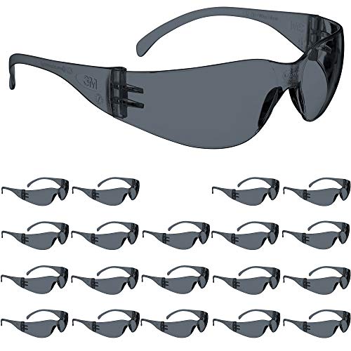 3M Safety Glasses, Virtua, 20 Pack, ANSI Z87, Unisex, Anti-Fog Gray Lens, Gray Frame, Economical Eye Protection, Lightweight, Wraparound Coverage, UVA, UVB, UVC - size: Pack of 20, style: Anti-fog