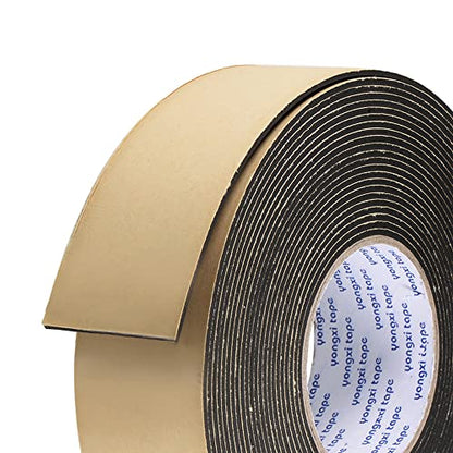 uxcell Sealing Foam Tape 50mm Wide 2mm Thick 10m/32.8ft Long, EVA Self Adhesive Weather Strip for Window Door Insulation - size: 50mmx2mmx10m