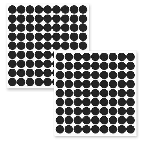 162Pcs Black Felt Pads for Chair Legs 1" Felt Furniture Pads 1 inch Non Slip Felts Pad Chair Feet Felts for Hardwood Floors Non Slip Self Adhesive Furniture Feet Table Leg Pad, Round