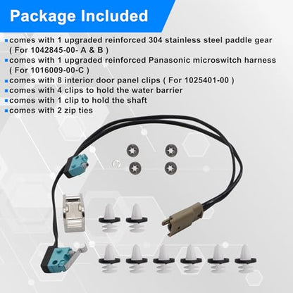 GXARTS 1016009-00 Door Handle Upgrade Rebuild Kit with Microswitch Harness Handle Paddle Door Panel Clips Compatible with Tesla Model S 2012-2020# 1016009-00-A 1016009-00-B 1025401-00 1016009-00-C