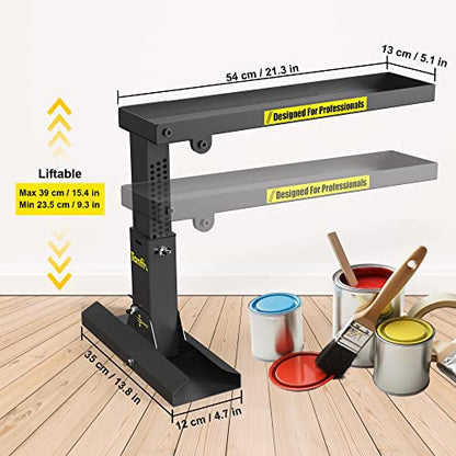 Foldable | Heavy-Duty Ladder Extender Pro, High Strength Steel Material Design Ladder Extension Pro for Stairs w/Non-Slip Mat, 9.25-15.5" Adjustable Height, Applicable Ladder Feet Spacing 20" - size: Standard 9.25-15.5"
