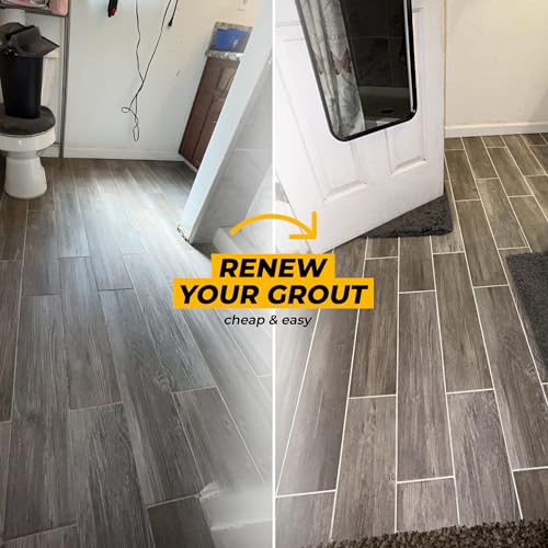 PentaUSA Tile Grout Repair Kit - White Premixed Acrylic Sanded Grout Filler for Bathroom, Shower, and Kitchen, Water-Resistant Tube with Applicator, Fills Cracks and Gaps, Fast Drying (8.8oz / 250g) - style: Indoors