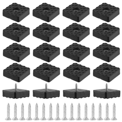 Rubber Feet 30mm x 30mm Square Shape Black Non-Slip Rubber Furniture Floor Pads for Chair Leg Feet Wood Floor -Pack of 20 - color: Black Square 30mm X 30mm