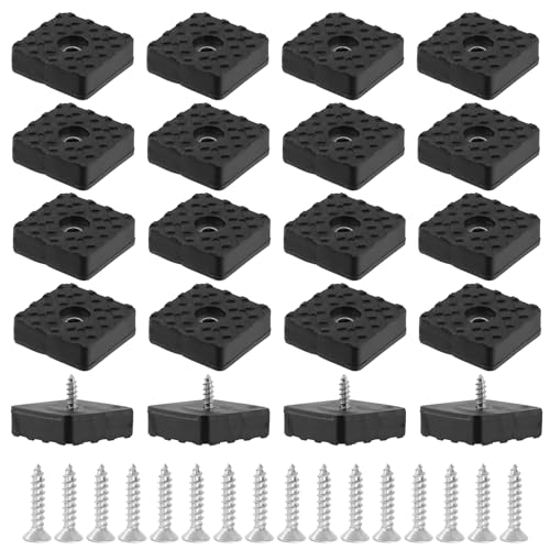 Rubber Feet 30mm x 30mm Square Shape Black Non-Slip Rubber Furniture Floor Pads for Chair Leg Feet Wood Floor -Pack of 20 - color: Black Square 30mm X 30mm