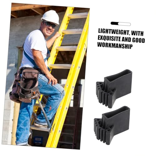 Mipcase 2Pcs Non Slip Ladder Feet Pads Durable Cushion Covers for Extension Step Ladders Wear Resistant Foot Mats for Enhanced Stability and Floor Protection
