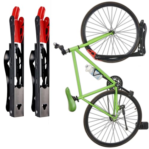 Wallmaster BIKEPAL Swivel Bike Rack, Wall Mounted Vertical Bike Storage Hanger, Space Saving for Home and Garage, 2 Pack - style: 2pack