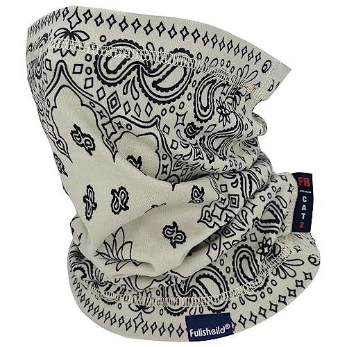 Fullsheild FR Flame Resistant Face Mask Full Cover Neck Gaiter Snood for Welding Hunting Army Military Working - color: Paisley