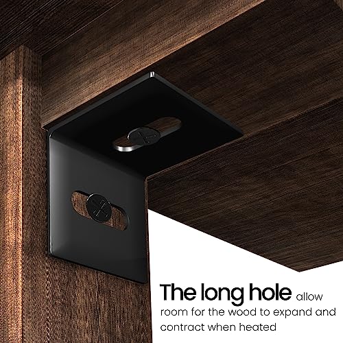 Table Top Fasteners, SEPTCITY 24PCS Adjustable Corner Brackets for Wood, Heavy Duty Right Angle L Brackets for Shelves Desk and Chairs, Tabletop Connectors for Repairing Furniture