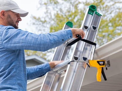 Ladder Safety Device - Lightweight, Installs in Seconds with One Hand