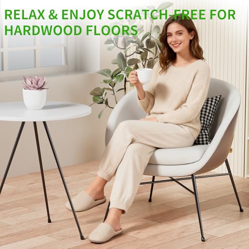 8 PCS Small Chair Leg Floor Protectors for Hardwood Floors, Round Silicone Caps with Felt Pads for 15-25° Slanted Legs, Chair Leg Covers to Protect Floors, Anti-Scratch & Noise(Black, Fit 0.55"-0.75") - size: S-8pcs-(fit:0.55"-0.75")-black