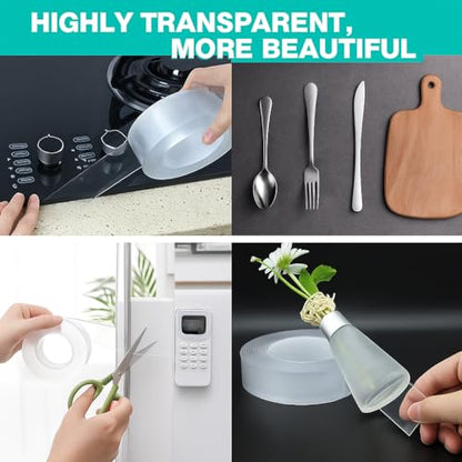 Double Sided Tape Heavy Duty,Clear 1.18 inch × 196 inch Nano Tape, Removable mounting Tape for Hanging Picture,Poster