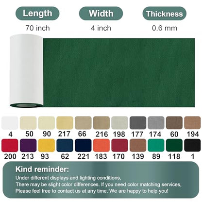 Linen Canvas Repair Tape,4×63 Inches Blackish Green Waterproof Self-Adhesive Patch for Outdoor Gear,Durable Fabric Tape for Boat Covers,Tents,Couch,Sofas,Sun Shades,Awnings,Lounge Chairs - color: Blackish Green