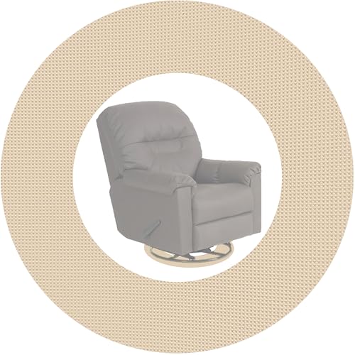 Non Skid Rubber Furniture Pads for Recliners,Furniture Grippers, Gripper Pads,Anti Slide Furniture Pads Hardwood Floor Protector,Fits Recliners,Swivel Chairs,Brown Solid Pad (25.2’’ Outside Diameter) - size: R-Camel-xs-25.2"