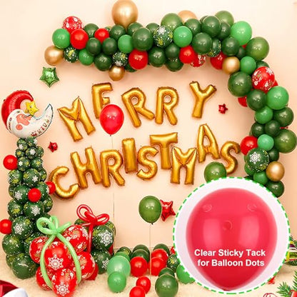 JANYUN 225 Pieces Double Sided Sticky Dot Stickers Round Putty Clear Sticky Tack No Trace Sticky Putty Waterproof Small Balloon Stickers for Wall Wood Plastic Christmas Supplies (6mm+10mm+20mm) - size: 0.23"+0.39"+0.78" Round