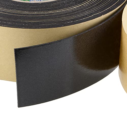 uxcell Sealing Foam Tape 50mm Wide 1.5mm Thick 10m/32.8ft Long, EVA Self Adhesive Weather Strip for Window Door Insulation - size: 50mmx1.5mmx10m
