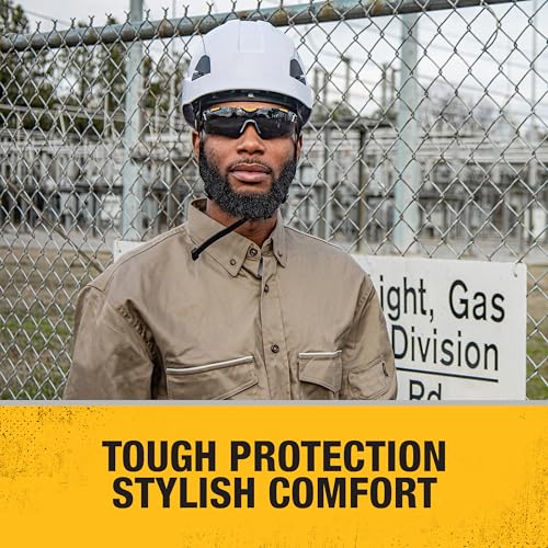 DEWALT DPG110 Chisel Unisex Trim-Fit Half Frame Protective Eyewear, Black Frame Smoke Lens - color: Black / Smoke