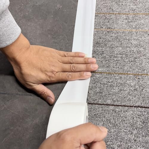 White Duct Tape Heavy Duty Waterproof, 2 Inches x 32 Yards, Strong, Durable, Easy-Tear by Hand, Residue-Free for Home Repairs, Fixed Carpet Edge, DIY Projects - color: White