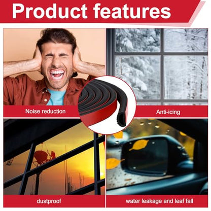 Pangda 26Ft D Shape Rubber Weather Stripping Foam Self-Adhesive EPDM Seal Strip for Noise Reduction Waterproof Dustproof for Cars Boats RVs Windows Doors (0.75" W x 0.425" H) - size: 26ft L, style: 0.75" W X 0.425" H