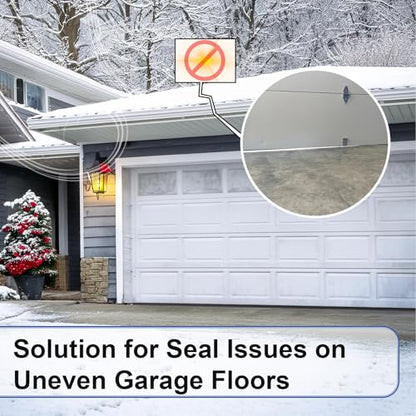 Premium Garage Door Bottom Seal - 10ft Weatherproof EPDM Rubber, Easy Install, Blocks Drafts/Rain/Rodents, Noise-Reducing & Energy Saving - color: with Track, size: 10 Ft