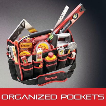Starrett Zippered Hand Tool Bag - Durable Construction with Exterior & Interior Pockets - Large Size for Easy Storage & Organization - BGL - size: Large