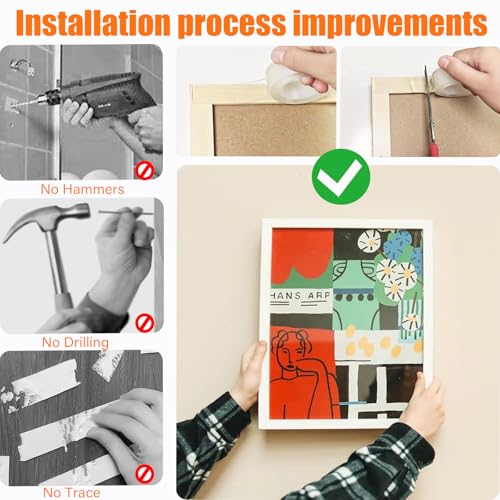 Double Sided Tape Heavy Duty (2 Rolls Total 33 ft), Strong Clear Sticky Tack Mounting Tape, Removable Nano Adhesive Tape for Wall, Home, Office, Picture Hanging, Poster, Rug Fixing Strips - size: 33-ft-roll tape