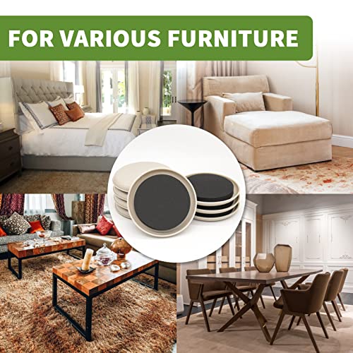 Furniture Sliders for Carpet 8 PCS - 4 3/4 inch Furniture Moving Slider Chair Legs Floors Protectors– Move Your Furniture Easy & Safely(for Carpet) - size: 8 Pcs 4 3/4 Inch Beige