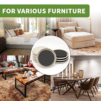 Furniture Sliders for Carpet 8 PCS - 4 3/4 inch Furniture Moving Slider Chair Legs Floors Protectors– Move Your Furniture Easy & Safely(for Carpet) - size: 8 Pcs 4 3/4 Inch Beige