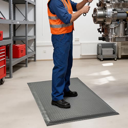 Anti Fatigue Mats Industrial 3' x 7' 15/16" Thick Ergonomic Standing Mat Commercial Kitchen Mat Heavy Duty Diamond Plate Shop Floor Mat Helps Relieve Back and Leg Soreness - size: 3' x 7'