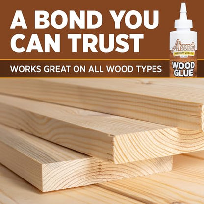 Aleene's DIY Wood Glue, Sandable, Stainable, Paintable Wood Bond, Permanent Hold, Nontoxic, Fast Drying, 4 fl oz 3-Pack - size: 4 fl oz - 3 Pack