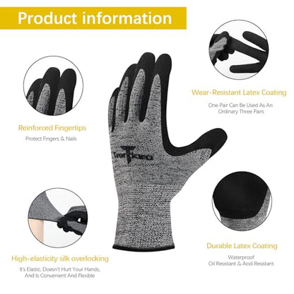 gardening gloves,garden gloves for women,Breathable latex dipped,Suitable for weeding and warehouse handling - color: 2 Pairs Gray Gloves
