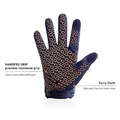 HANDLANDY Mens Work Gloves Touch screen, Utility Mechanic Gloves, Flexible Breathable Fit- Padded Knuckles & Palm - color: Grey, size: Large