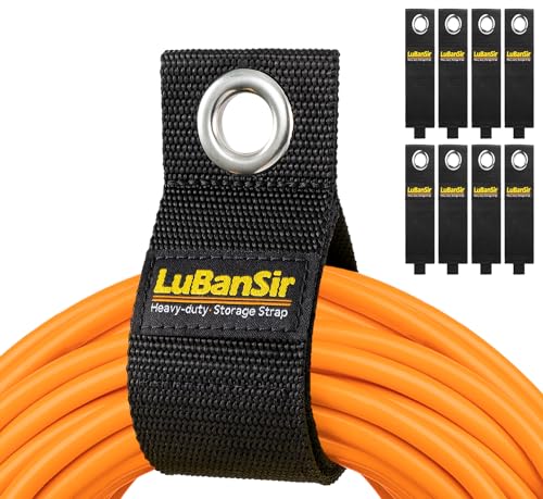 LuBanSir 9 Pack Extension Cord Holder, 17-Inch Extension Cord Storage Strap for Garage Organization and Storage - size: 2" x 17"